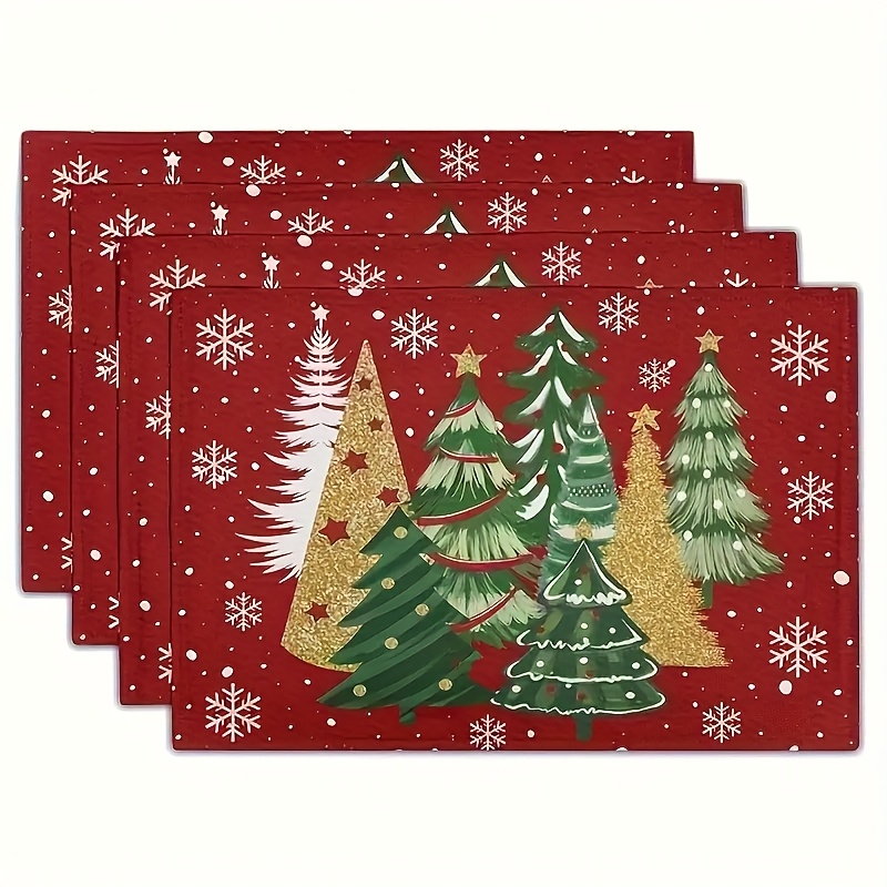 Family Tree Print - مفرش طاولة مطبوع بتصميم شجرة عيد